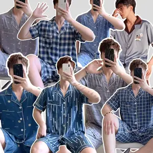 Set Piyama Baju Tidur Pria Satin Premium Dream - Lengan Pendek - Import Kualitas Tinggi - Celana, Katun