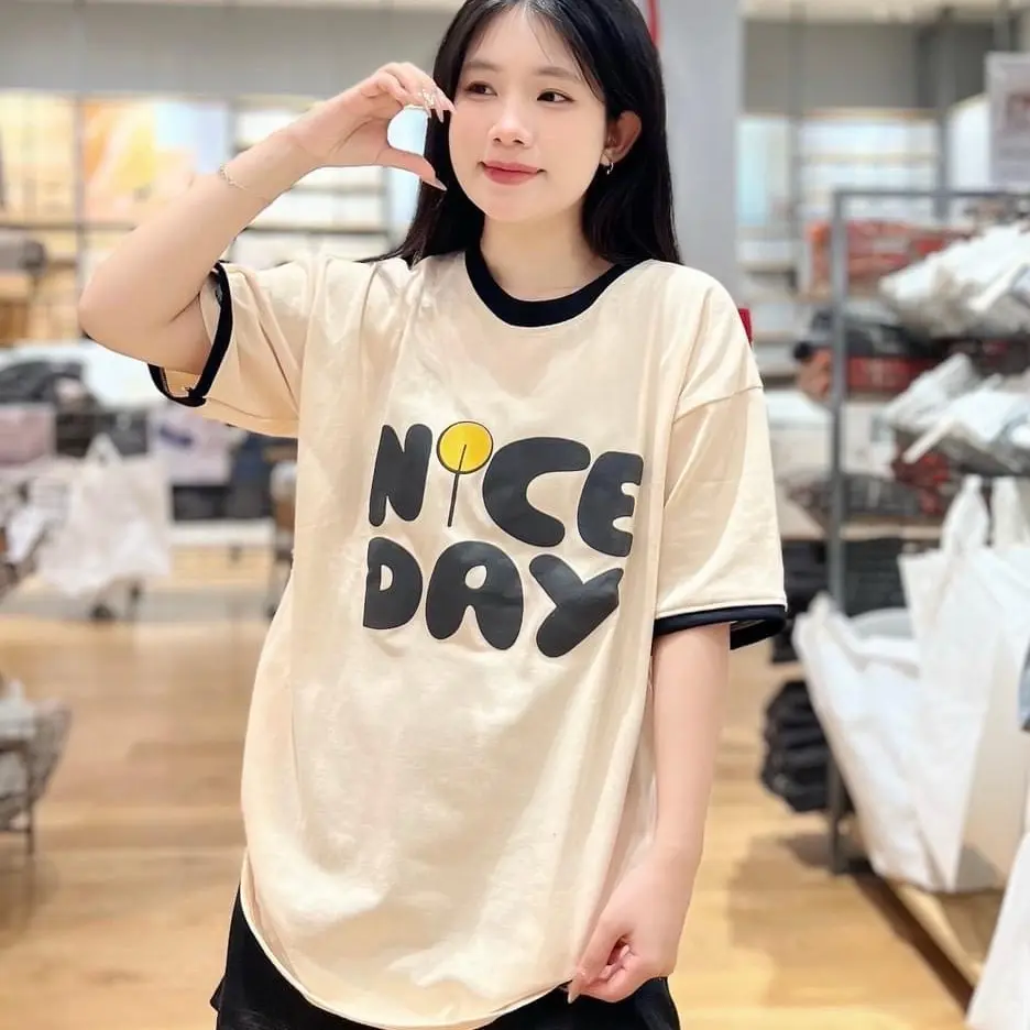 Set bộ đùi chất cotton su form rộng tay lỡ - Nice in nổi