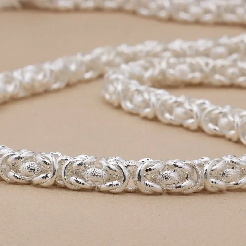Vòng cổMàu bạc Sterling 999 dành cho nam giới, dây chuyền đầu rồng Màu bạc , phong cách quyền lực, cá nhân hóa, hợp thời trang, thời trang nam, loại dày không có mặt dây chuyền, dây chuyền xương đòn, dây chuyền keel