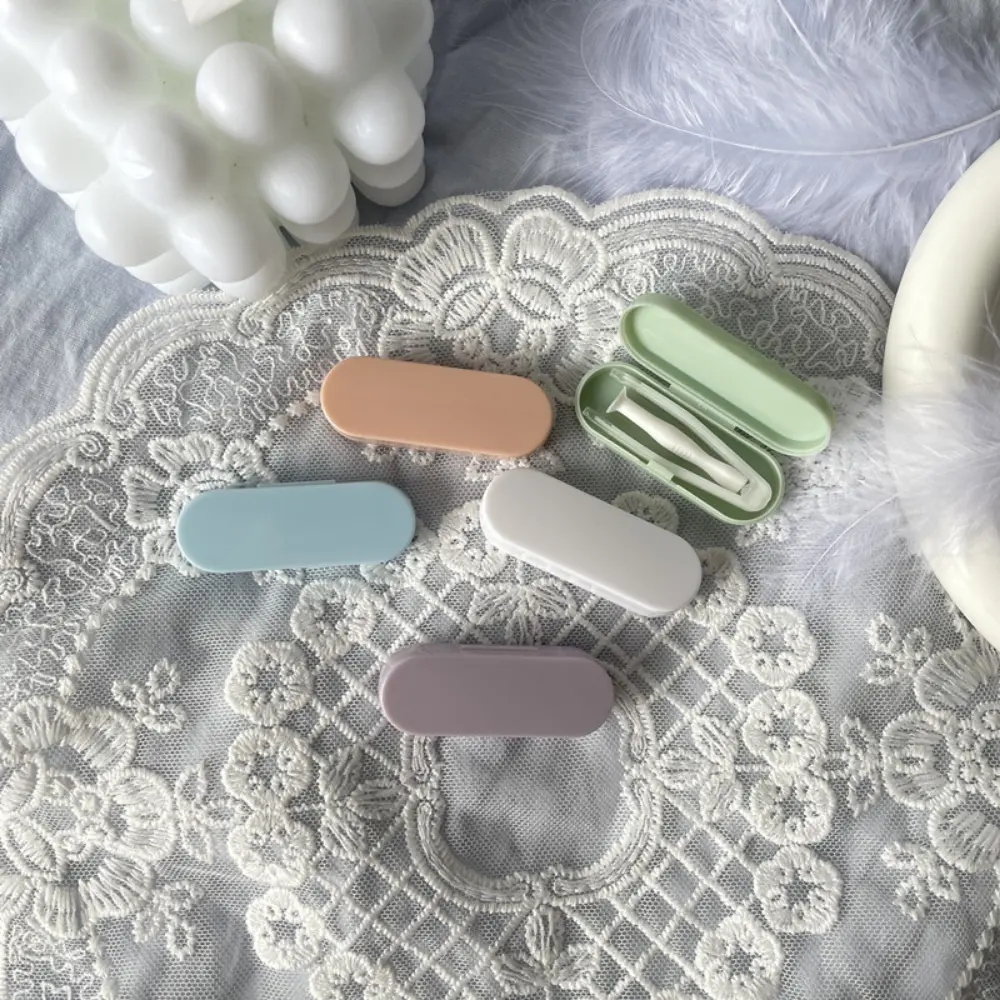 Combination box Contact Lens Case Multifunctional Miniature Plastic Lens Tweezers Clamping Portable Contact Lens Kit for Travel Daily Use Contact