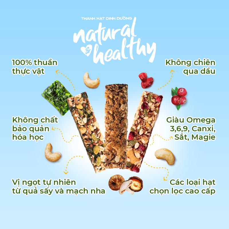Product Introduction of Combo 2 Hộp Thanh Hạt Dinh Dưỡng PLAY Natural Healthy - Bánh hạt dinh dưỡng, bánh ngũ cốc ít ngọt 10