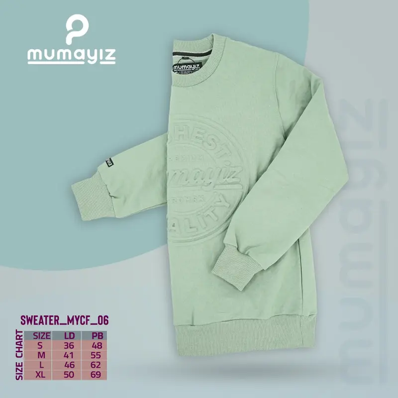 MUMAYIZ | Sweater CREEWNECK  EMBOSS anak dan Anak Remaja usia 4-15 tahun sweater  anak 6