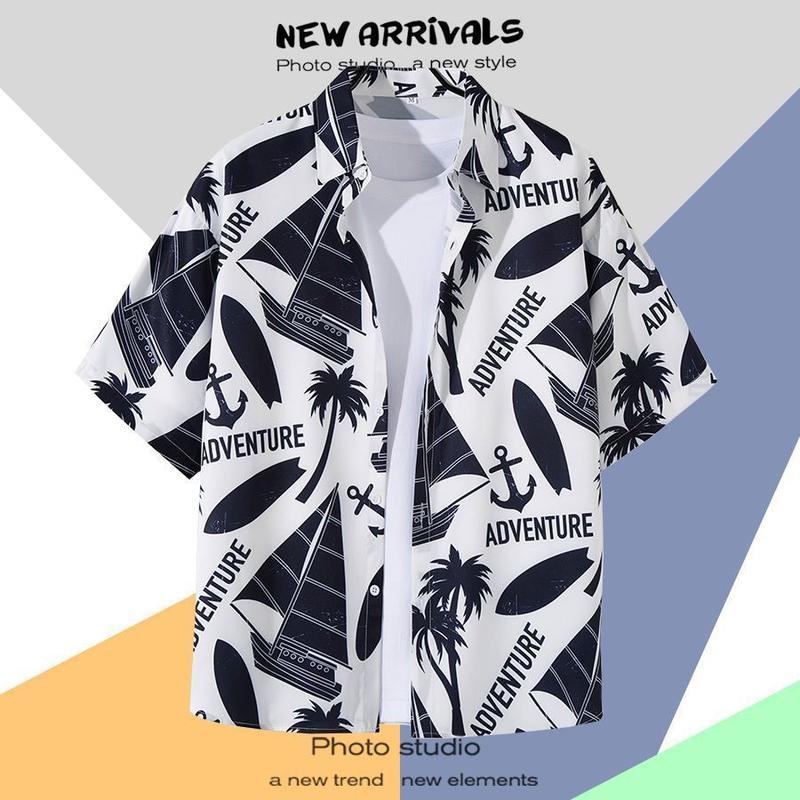 Product Introduction of Áo Sơ Mi Đi Biển Thường Ngày Dành Cho Nam Giới, Áo Sơ Mi ngắn Tay Áo Mỏng Mùa Hè, Áo Sơ Mi In Hình, Dáng Rộng Vừa Vặn, Áo Sơ Mi Hawaii Sành Điệu, Thích Hợp Cho Phụ Nữ, Năm 2025 15