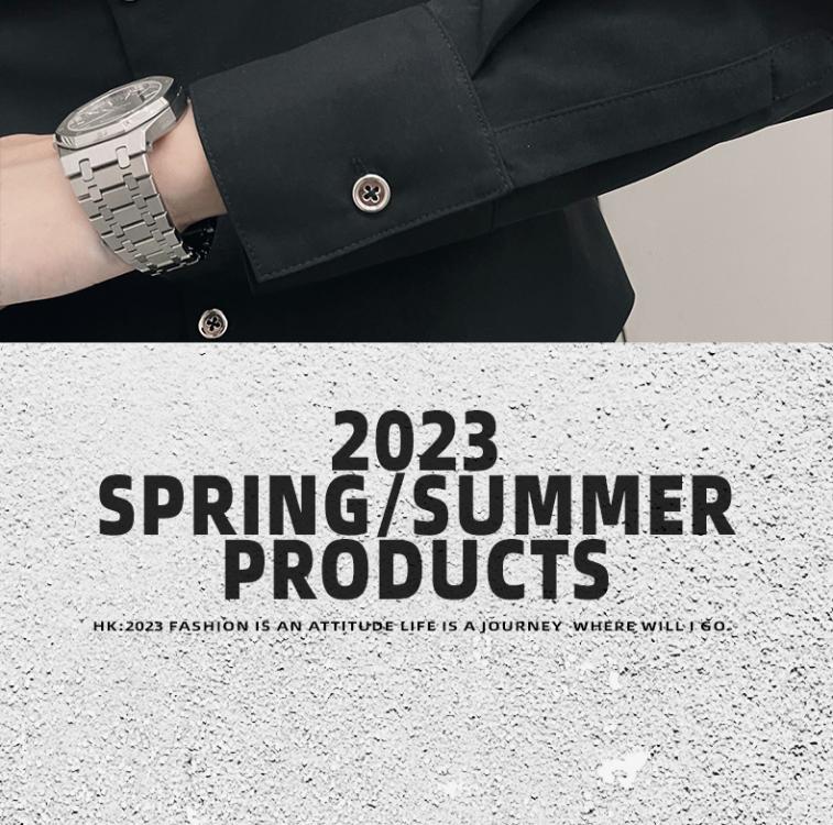 Product Introduction of Áo Sơ Mi Dài Tay Thường Ngày Chịu Lực, Phong Cách Mỹ, Áo Nam Dáng Rộng Thích Hợp Cho Mùa Xuân Và Mùa Thu 2023, Nhà Tạo Mẫu Tóc Độc Đáo Thời Trang, Áo Sơ Mi Đẹp Trai 12