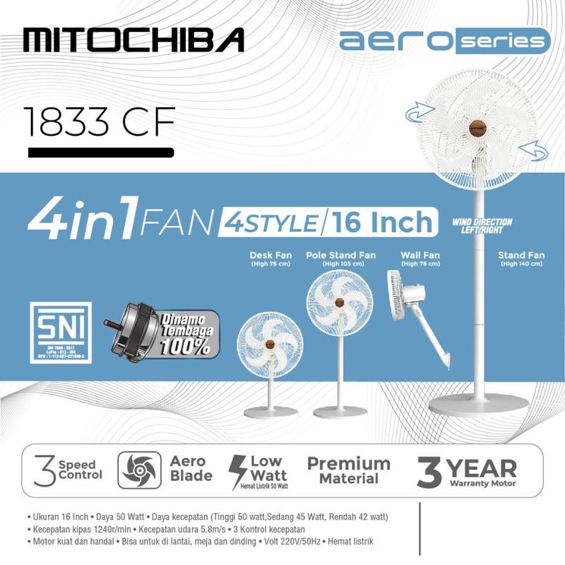 Product Introduction of MITOCHIBA Kipas Angin Multi fungsi 4 in 1 - 1833CF - 16" 1