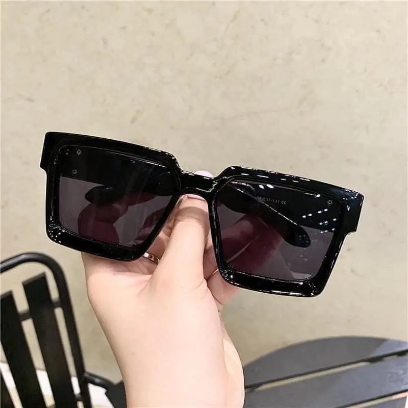 Kính râm mát nam nữ mắt vuông chống tia UV càng kính thời trang đi chơi biển phối đồ chụp ảnh siêu ngầu TINA 217