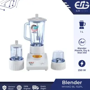 MIYAKO BL-102 PL Blender Plastik 3 in 1 - 1 Liter