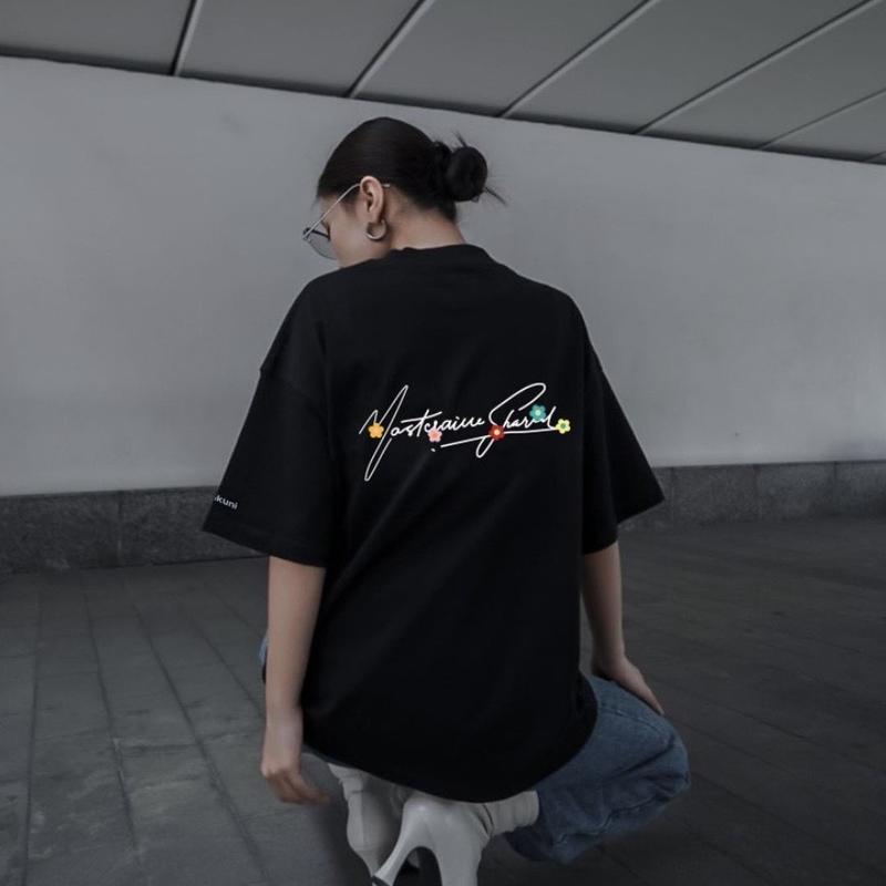 Áo thun phông nam nữ PINK tay lỡ form rộng MASTER Flower Unisex Top Women Top Women