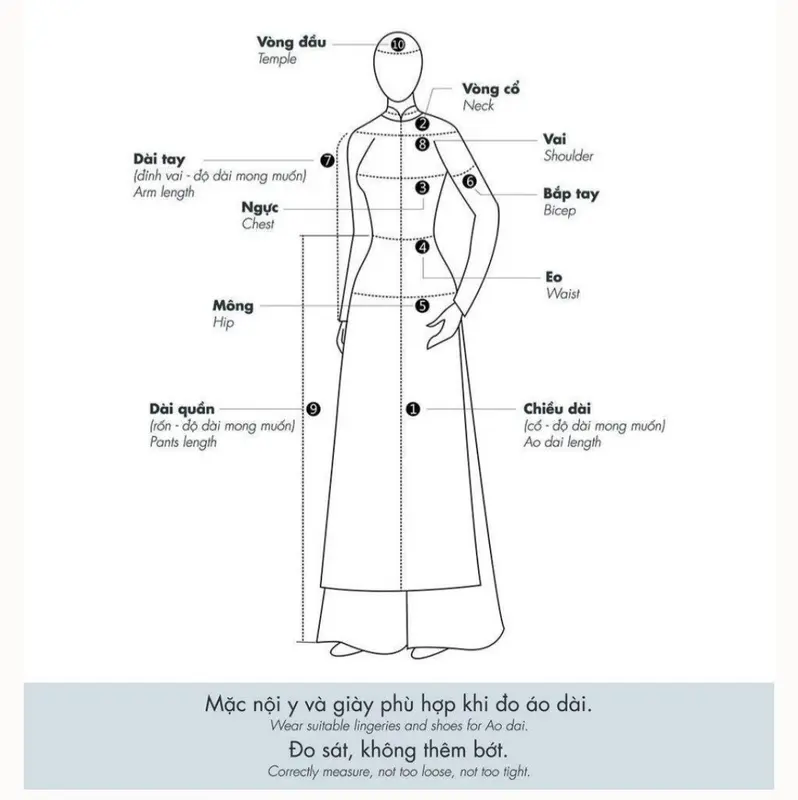 Áo dài cách tân tơ nến vân hoa hồng nhẹ nhàng - Áo dài Thúy Linh -OG -  Nữ Women Dress 6