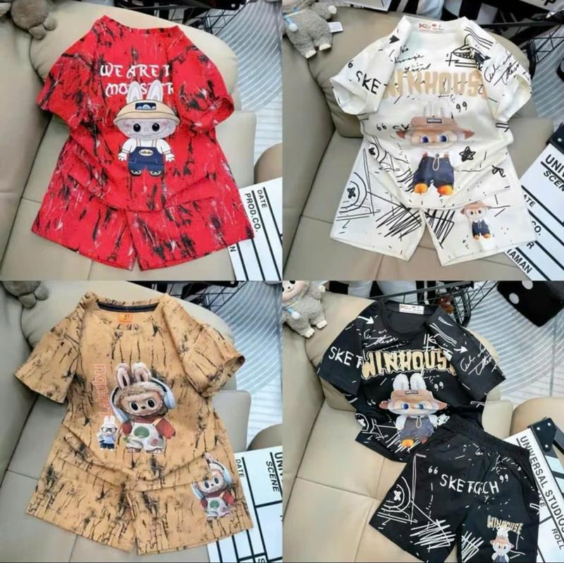 [ BÉ TRAI 1 ] Bộ Đồ Quần Áo  LABUBU Dành Cho Bé Trai từ 8 - 45 kg Chất Liệu Cotton Mềm Mịn , Thoáng Mát Vải Cotton