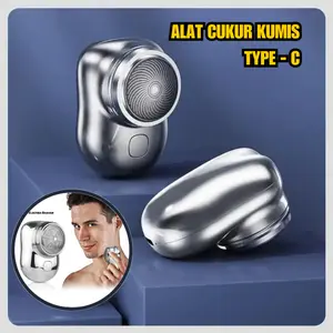 Cukuran Kumis Elektrik Alat Cukur Jenggot Mini USB Portable Pencukur Bulu Kaki Premium Stainless Steel Anti Air Awet Tahan Lama  bisa di cas