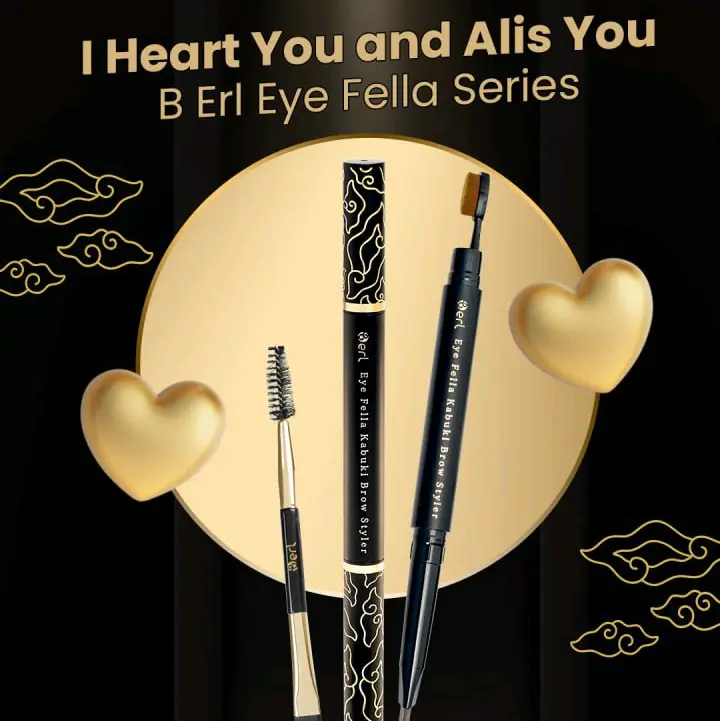 BERL EYE FELLA KABUKI Alis Brown Eyebrow Dark Brow Pensil