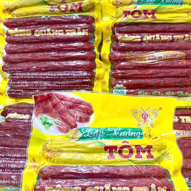 Lạp Xưởng TÔM 1Kg { 2Túi ĐÔNG QUÃNG TRÂN } Đặc Sản Sóc Trăng 2