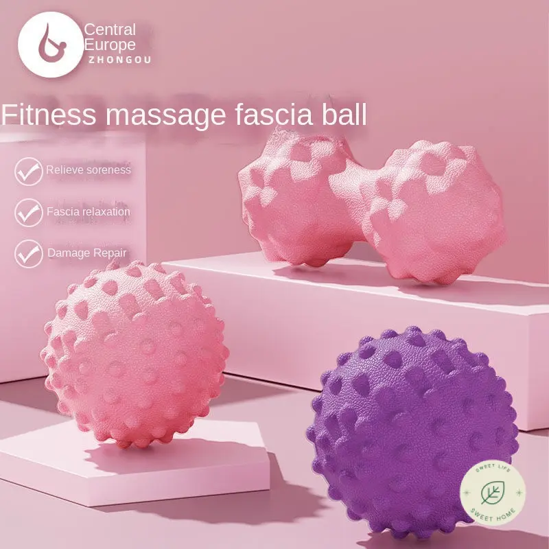 Massage Ball Sole Massage Ball Relaxation Yoga Fitness Ball Waist Back Neck Stretch TPR Floating Point Peanut Balls