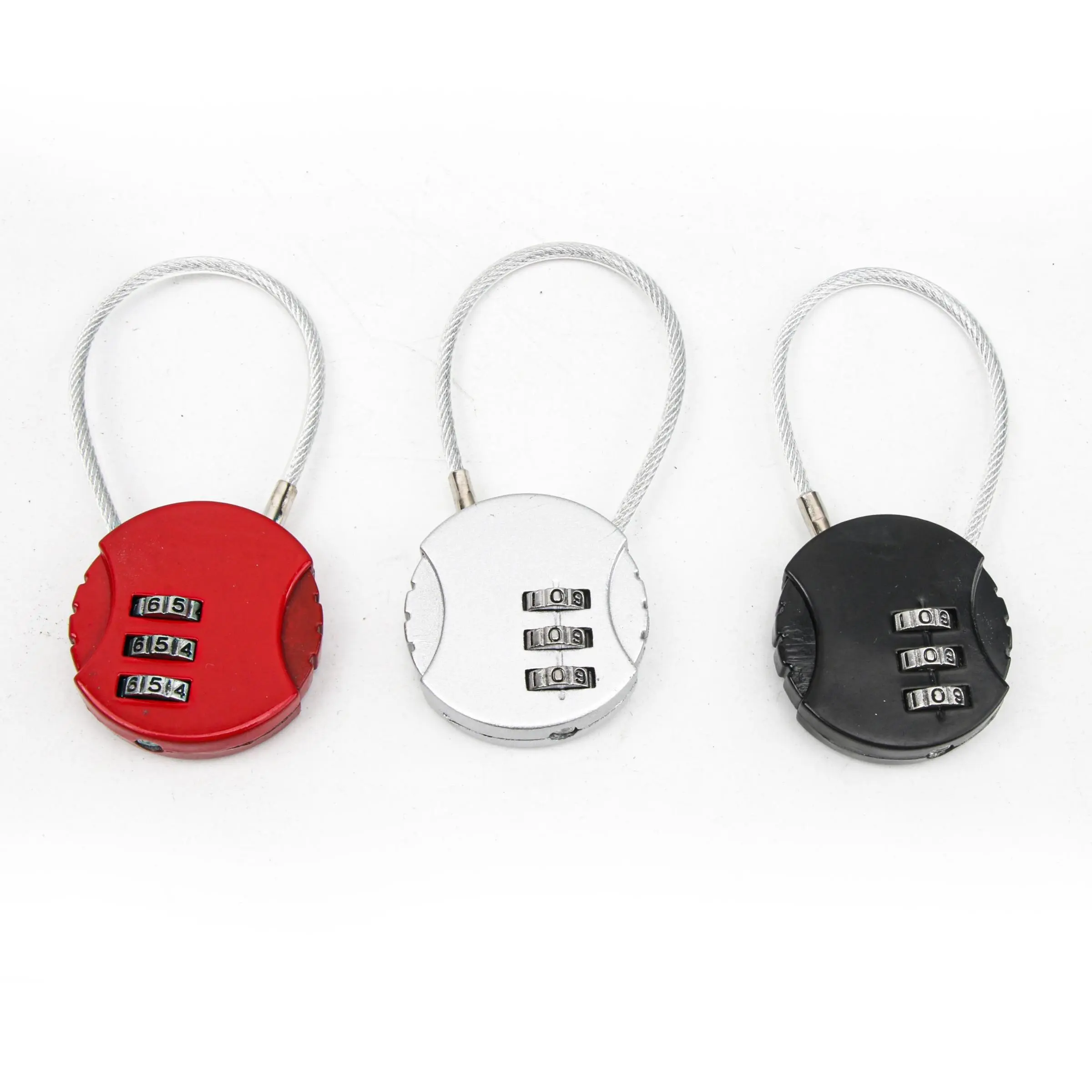 Password Combination Padlock, 1 Count Portable Wire Rope Metal Cipher Padlock, Keyless Security Lock for Home, Office, Dormitory, School, Outdoor