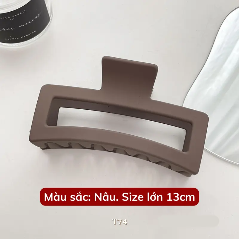 Kẹp tóc nữ hình chữ nhật dạng dài loại lớn phong cách Basic dễ thương phụ kiện thời trang - Mely T74 3