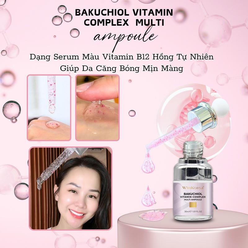  Serum Bakuchiol Vitamin Complex Multi Ampoule Hỗ Trợ Phục Hồi Da Hỗ Trợ Giúp Làm Dịu Da Giúp Dưỡng Ẩm Da Và Cấp Ẩm Giúp Dưỡng Trắng Da Thương Hiệu: WinKorea Dung Tích: 30ml Skincare Nữ Làm Đẹp Da 
