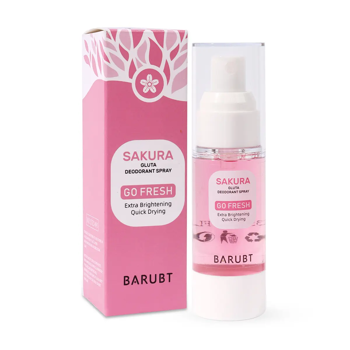 FJX-SHOP BARUBTSakura Fragrance Body Antiperspirant Spray Deodorant Body Odor Cleansing Armpits, Lasting Fragrance To Remove Odor In The Armpits