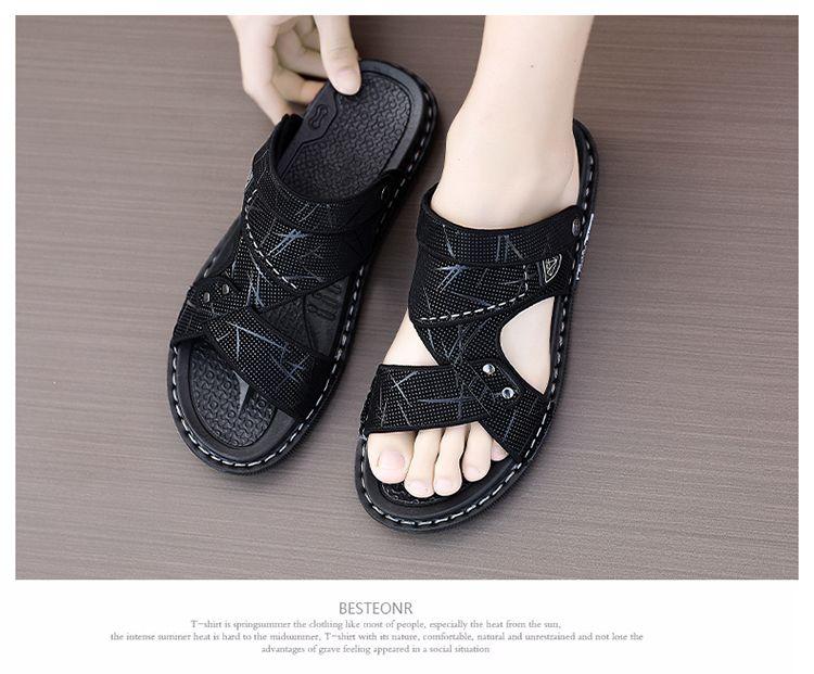 Product Introduction of Dép Nam, Ngoài Trời Mùa Hè, Không Trơn Trượt, Khử Mùi, Thích Hợp Lái Xe, Mục Đích Kép, Thể Thao Đi Chơi, Dép Lội Nước Đi Biển Việt Nam 18