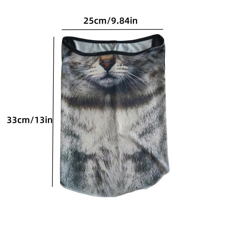 Breathable Quick Drying 3D Cat Pattern Full Face Neck Guard Sun Protective Mask, Outdoor Sports Cycling Face Mask, Motorcycle Accessories 1