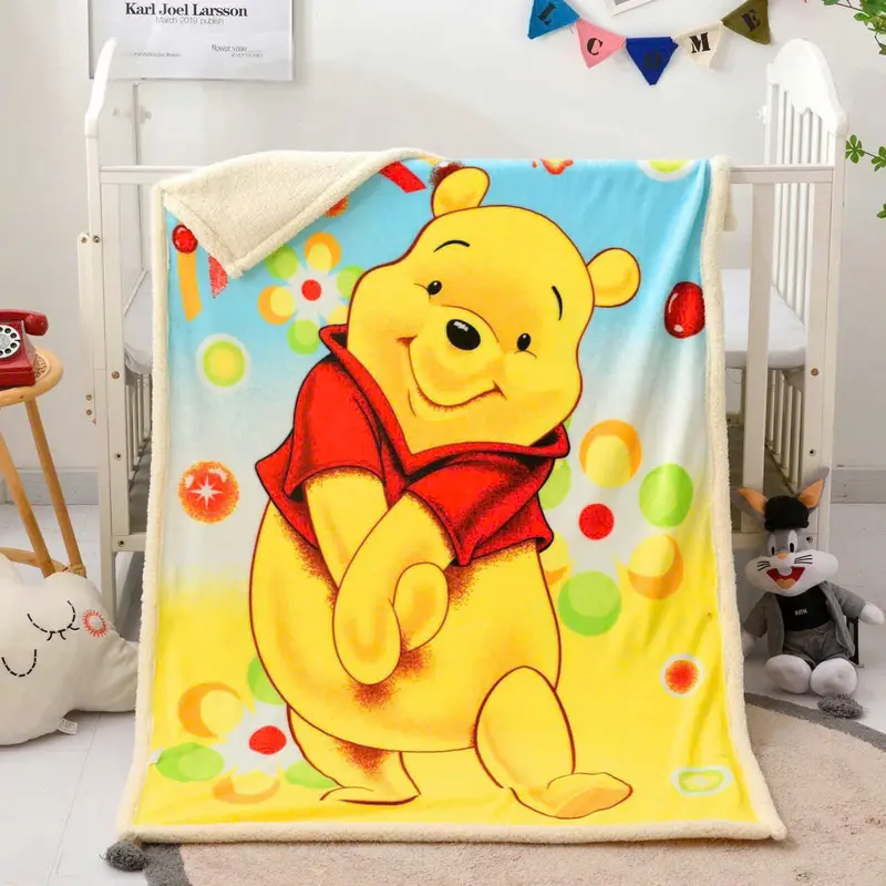 Chăn Lông Cừu 2 Lớp Cho Bé Nhập Khẩu Kích Thước 1MX 1M4, Chất Liệu Lông Cừu Giữ Ấm Tốt, Mềm Mịn, Không Xổ Lông, Không Kích Ứng Da chan  long chăn  lông cừu chăn  mini Voi 7