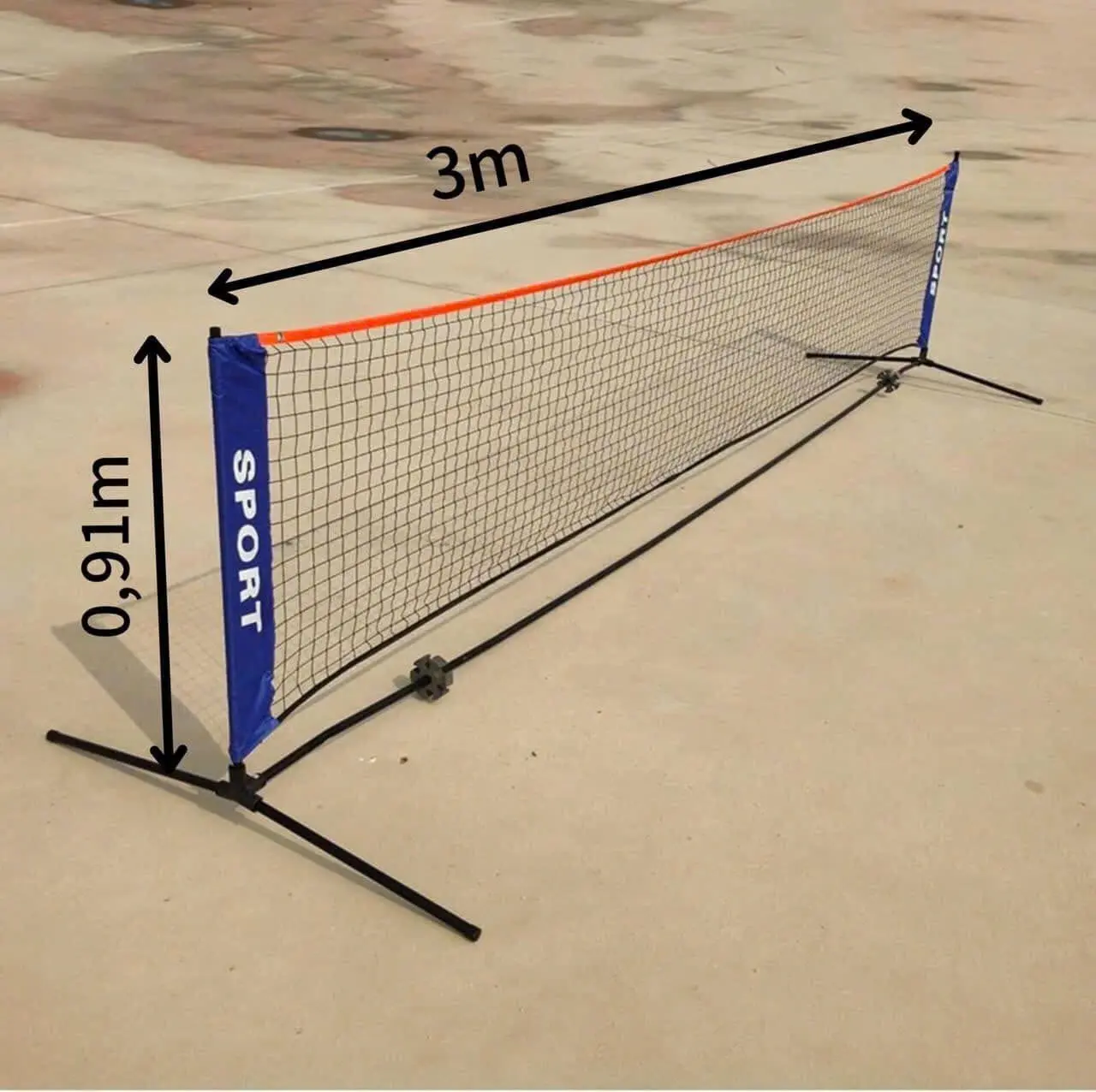 Lưới Pickleball mini,Lưới Pickleball 3M,Lưới tập Pickleball tại nhà,Combo Đầy đủ Khung Lưới+Túi đựng Sport
