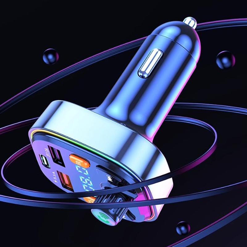 Product Introduction of USB Car Charger Quick Charge Bluetooth FM Transmitter USB Type C 3A PD 18W Car Fast Charging For Phone 13