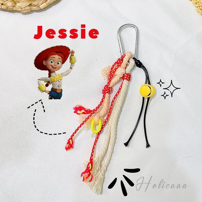 BAG CHARM MACRAME/GANTUNGAN MACRAME/GANTUNGAN TALI/GANTUNGAN TOY STORY aksesoris tas aesthetic y2k jibbitz bocyn jellycat charms ransel 3