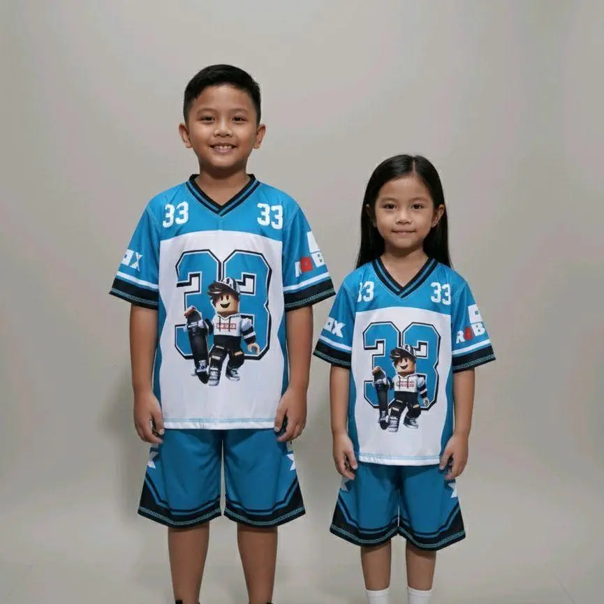 Stelan Anak Jersey Unisex Oversize Roblox 33 Terbaru (Bisa Castom Nama) One Set Free Name Setelan Outdoor Sport Dryfit Stelan Anak Jersey Unisex Oversize Roblox 33 Terbaru (Bisa Castom Nama) One Set Free Name Setelan Outdoor Sport Dryfit