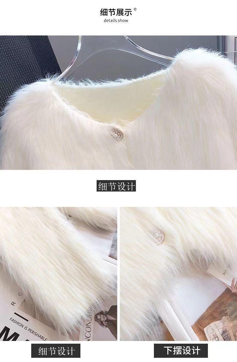 Product Introduction of Áo Khoác Len Cardigan Dệt Kim, Len Giống Lông Chồn, Dành Cho Nữ, Quần Áo Mùa Thu Và Mùa Đông, Dày Dặn, Hàng Mới Về, Ngắn, Ngắn, Mềm Mại Và Nếp, Sản Phẩm Châu Âu Phổ Biến Năm 2025 3