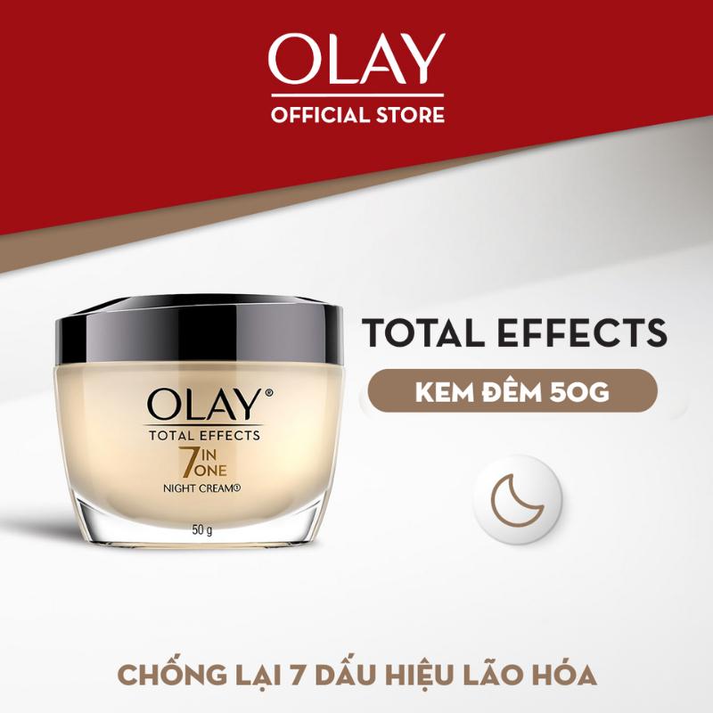 Kem Dưỡng Ẩm Ban Đêm Hỗ Trợ Phục Hồi & Làm Chậm 7 Dấu Hiệu Lão Hóa OLAY TOTAL EFFECTS 50g 1