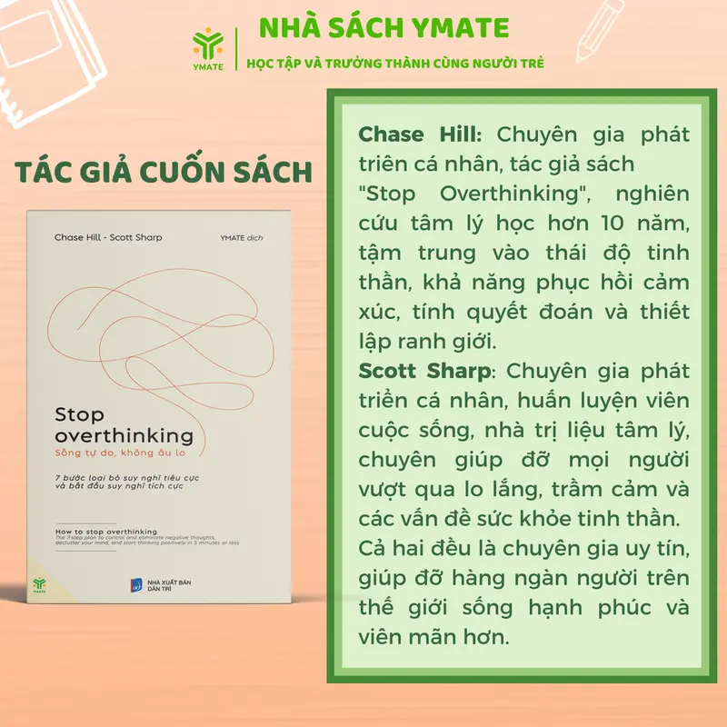 Sách- Stop Overthinking- Sống Tự Do Không Âu Lo- 7 Bước Loại Bỏ Suy Nghĩ Tiêu Cực Và Bắt Đầu Suy Nghĩ Tích Cực- YMATE 3