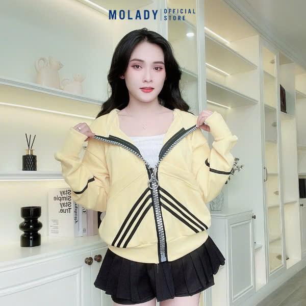 Product Introduction of Áo Khoác Nỉ Nữ MOLADY K432 Có Nón Thiết Kế Khoá Kéo Tiện Lợi Top Jacket 30