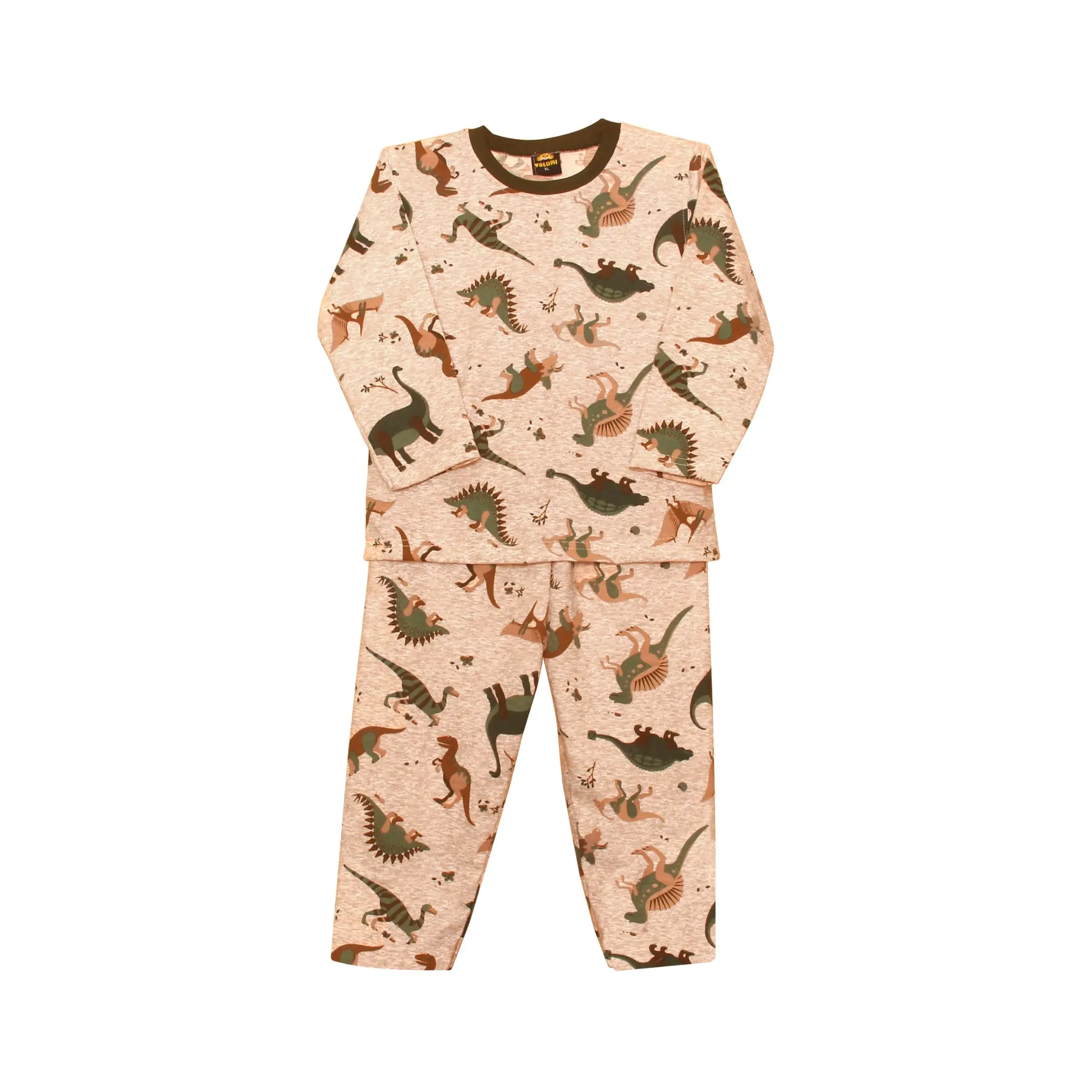 PIYAMA KAOS ANAK LAKI 1-7 TAHUN BRONTOSAURUS HIJAU BAJU TIDUR ANAK LENGAN PANJANG TERMURAH
