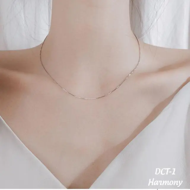 Dây chuyền bạc nữ s925 dáng trơn không mặt | HARMONY DCT