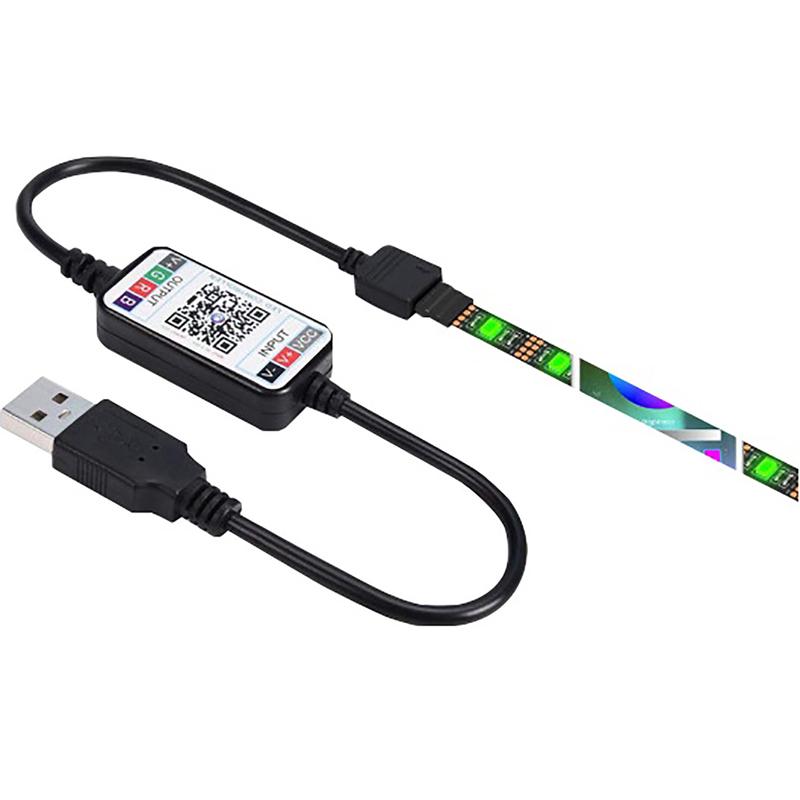 Dây kết nối APP Đèn dây LED RGB chỉnh màu qua điện thoại nguồn USB 5V