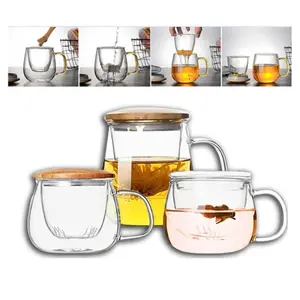 Gelas Saringan Rempah Pembuat Ramuan | Cangkir Saring Infuser Jamu Tea