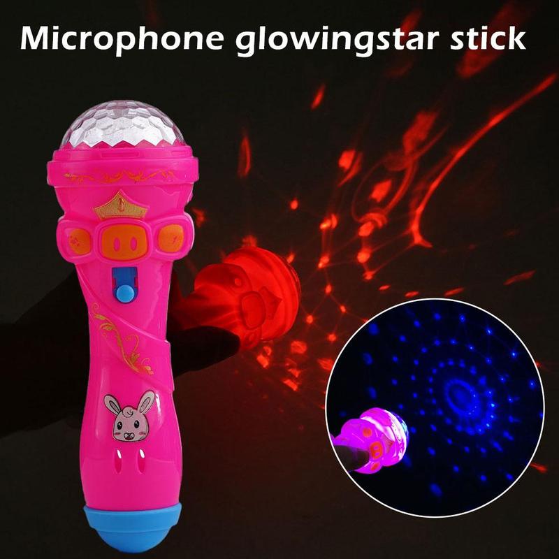 Classic Flash Microphone Toys Mini Cute Music Karaoke Star Prop Light Mike Luminous Toys W4L1 N2C1 5