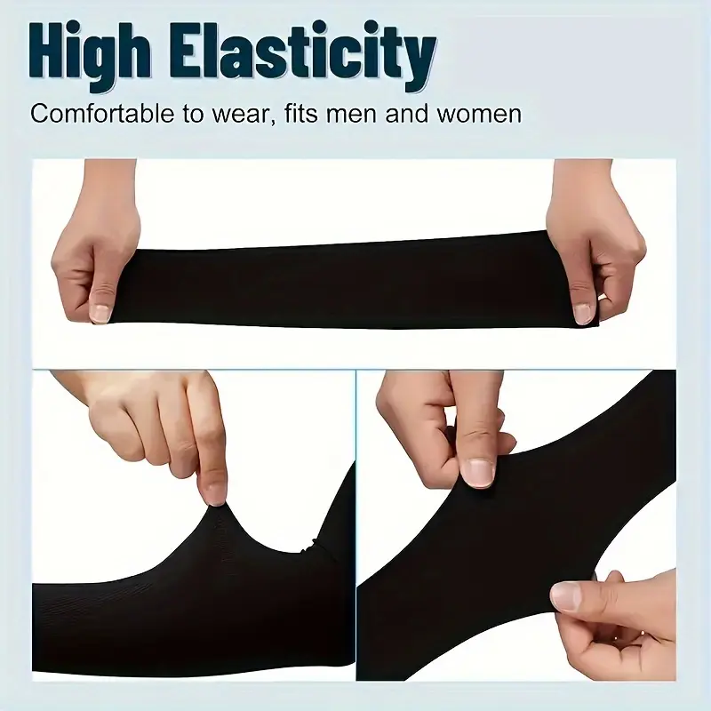 UV Protection Arm Sleeves, Solid Color Polyester 100% Summer Arm Guards for Men and Women 6