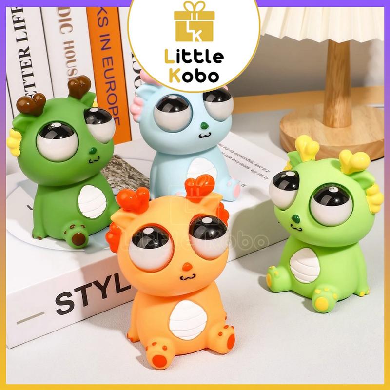 Rồng Mắt Lồi Squishy Nắn Bóp Đàn Hồi Giảm Stress Slime Hình Rồng Khủng Long Đồ Chơi Trẻ Em Hot Trend Giảm Căng Thẳng