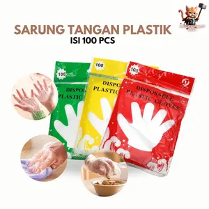 PPC Sarung Tangan Plastik 1 Pak 100pcs Tebal Food Grade