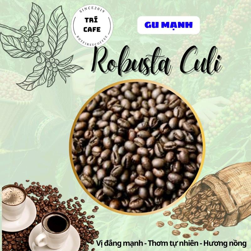 1KG Cafe  CULI nguyên chất rang mộc  Gu mạnh, hương vị đậm, đắng và chát Socola 1