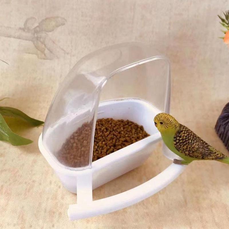 ROSY PETS Splash Proof PP Material Perching Fix on Cage Playing and Eating Bird Cage Decor Parrot Supplies Birds Watering Bowl Bird Food Container Bird Feeder 1