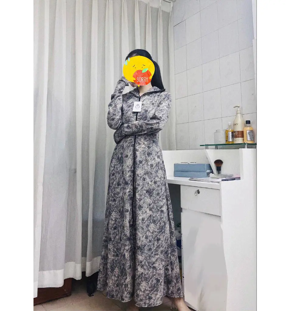 Áo Chống Nắng Nữ Toàn Thân - Váy Chống Nắng Nữ Dáng Dài Chất Liệu UMI Dày Dặn, Mềm Mịn, Co Giãn Thoải Mái