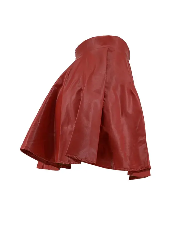 Women's 2024 Solid Zipper High Waist Skirt, Fashion Pu Leather Mini Skirt for Daily Outdoor Wear, Holiday Outfits, Coquette Skirt, Casual Women's Bottoms for Summer Spring Fall 5