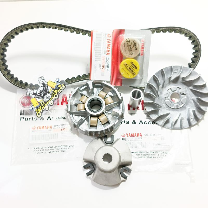 Product Introduction of Paket Cvt Van Belt + Rumah Roller Assy Set + Kipas Roller Mio Sporty Mio Smile Mio Soul 5TL Motorcycle 6