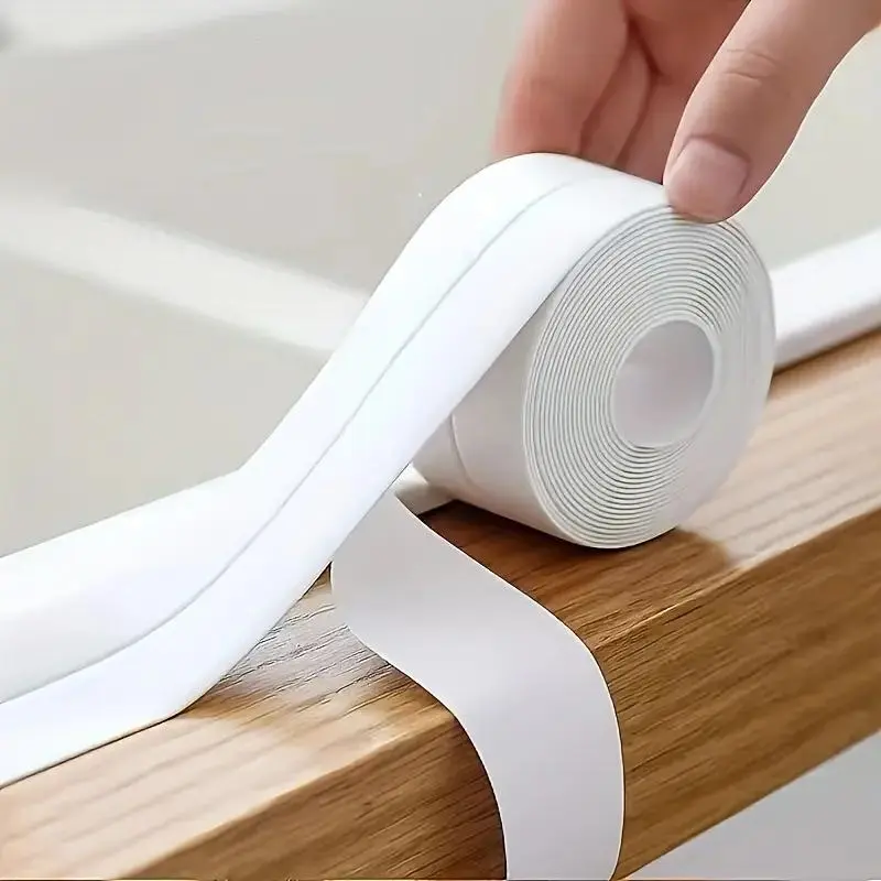 Self Adhesive Bathroom Caulking Tape, Waterproof Anti-mold Caulking Tape, Universal Kitchen & Bathroom Seam Sticker Tape, Seal, Glue, Silicone, Tools 8