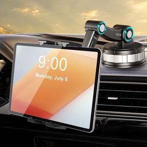 車用ダッシュボードタブレット＆スマホホルダースタンド、4〜14インチ対応、車両用ユニバーサルカーマウント、簡単取り付け