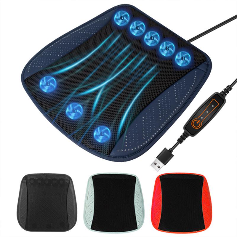 Product Introduction of Universal Car Seat Summer Cool Air Seat Cushion With USB Fan Fast Blowing Ventilation Seat Cooling Refrigerated Car Seat 8