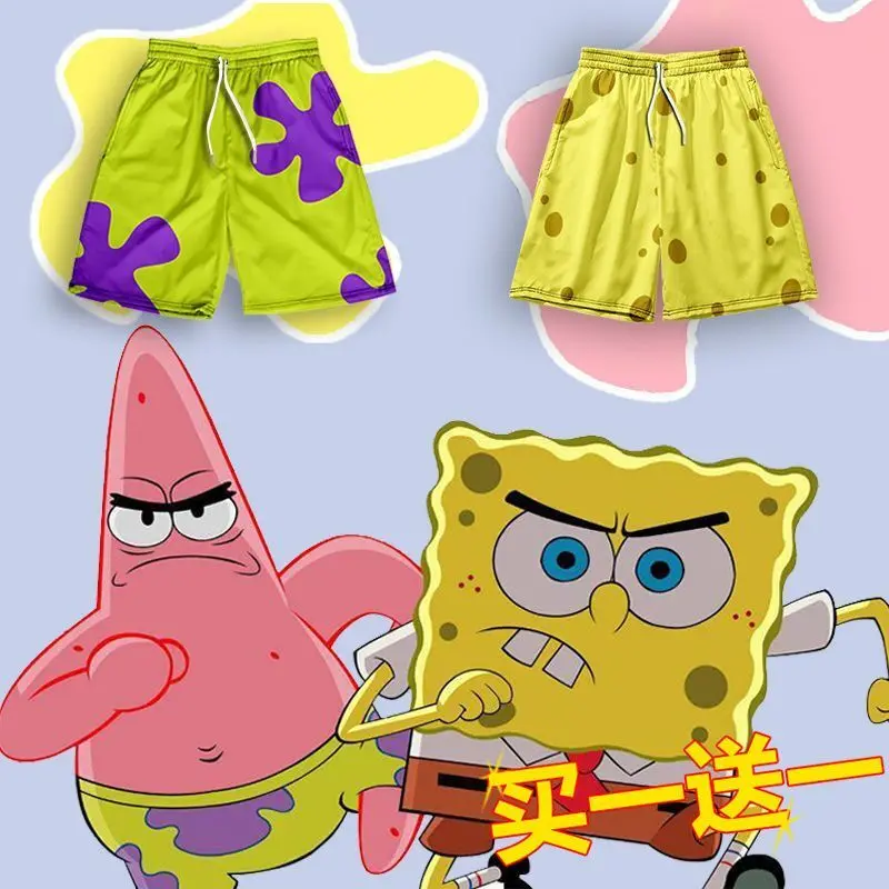 Quần Soóc Phong Cách Patrick Star, Dành Cho Nam, Quần Soóc Ngủ Dáng Rộng Mùa Hè, Quần Soóc Thường Ngày SpongeBob, Quần Soóc Đi Kỳ Nghỉ Bãi Biển Cặp Đôi, Thời Trang Năm 2025 1